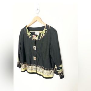 Faith Resortwear Bead Linen Top Blouse